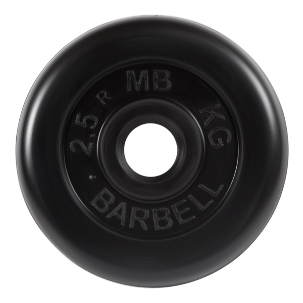 Диск черный обрезин.  D-31/2,5кг Barbell