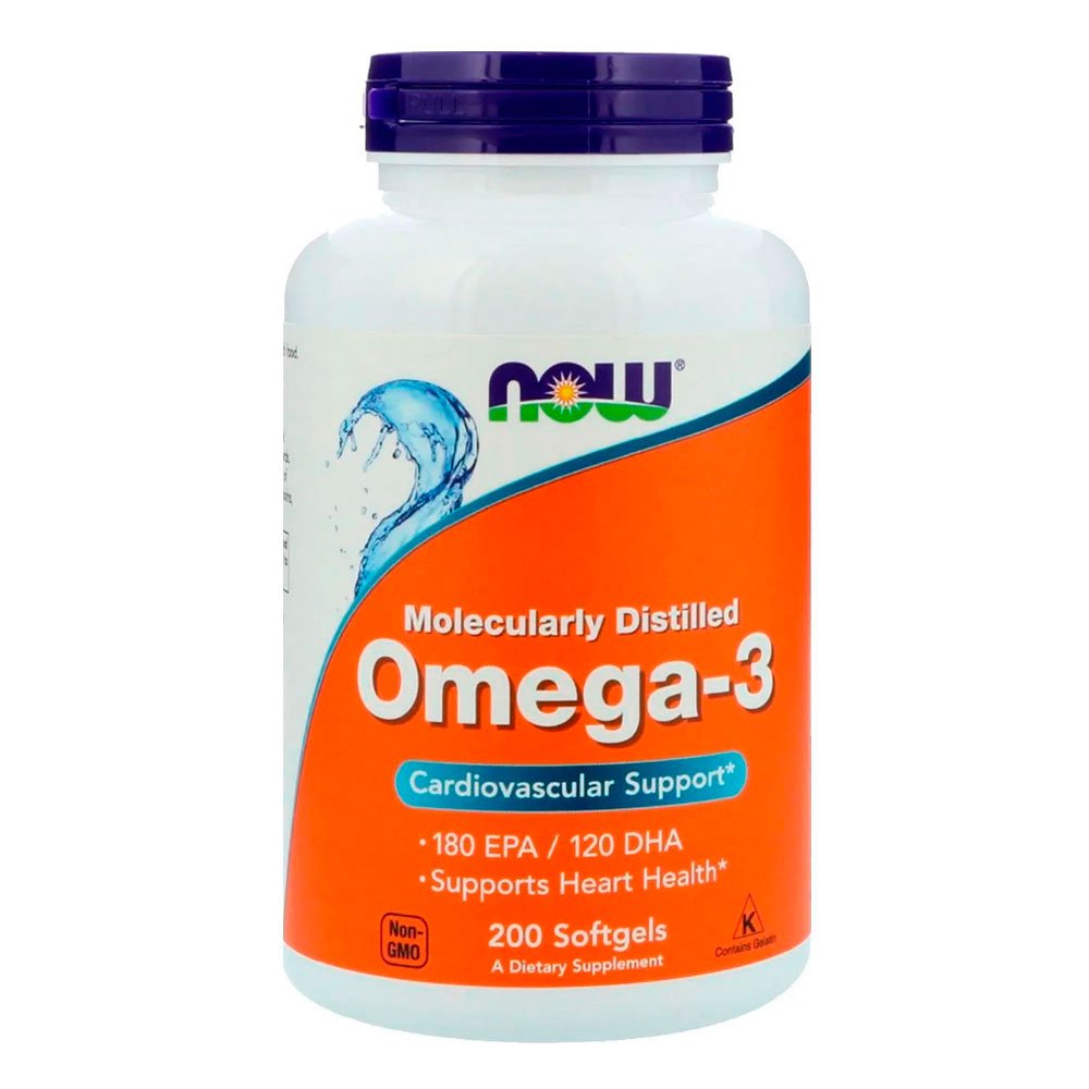 NOW Omega-3 (200 капс.) (Без вкуса)