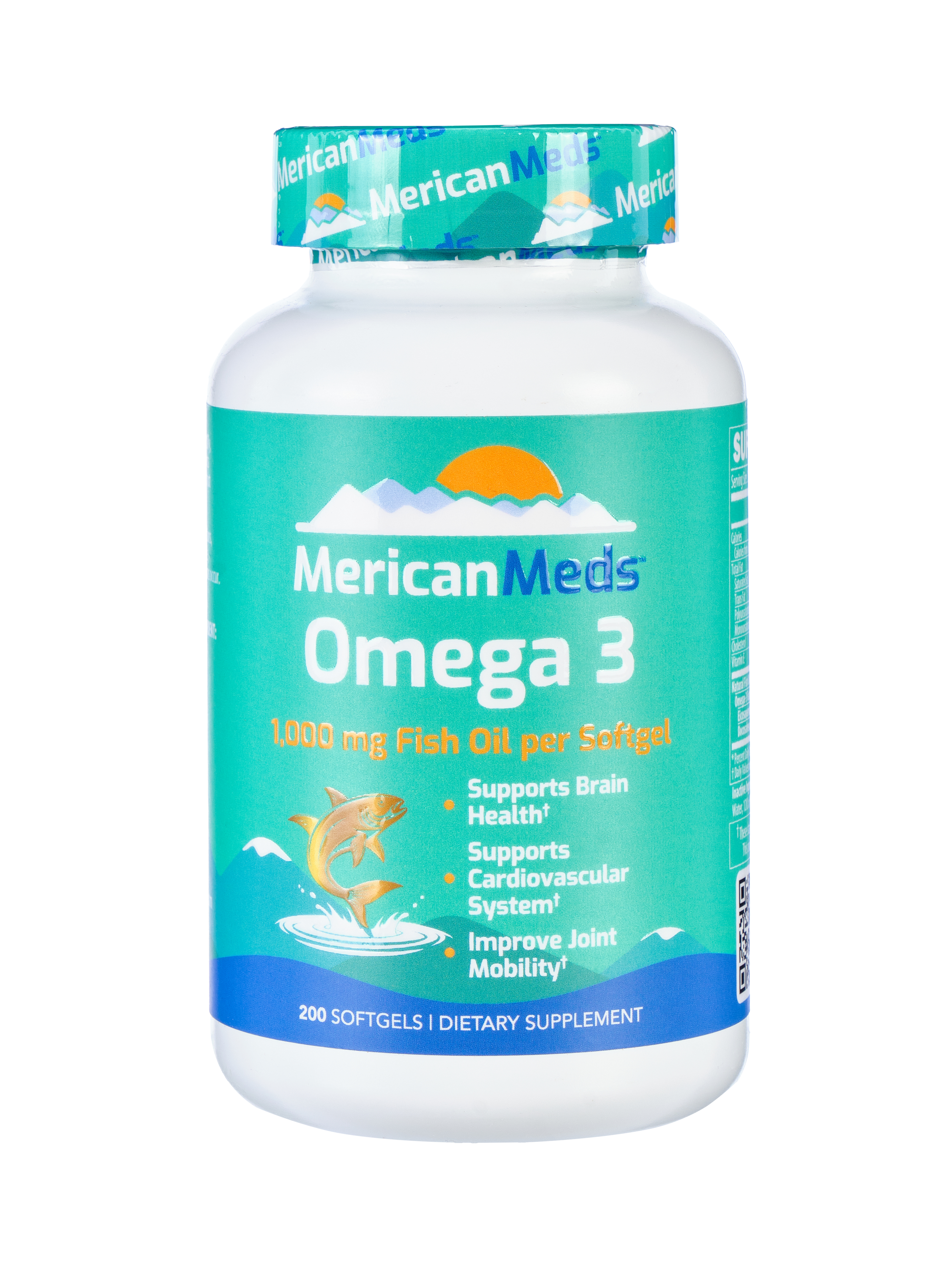 MericanMeds Omega 3 1000 mg (200 капсул) (без вкуса)