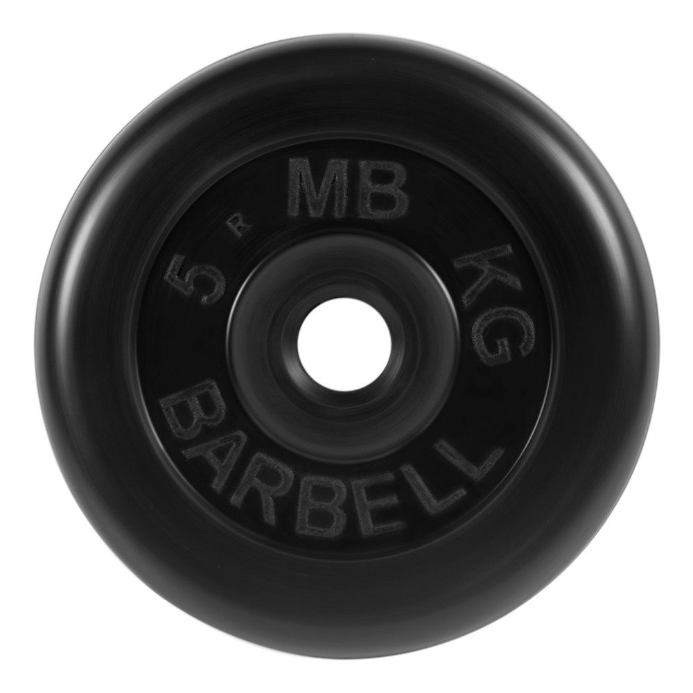 Диск черный обрезин.  D-26/5 кг Barbell