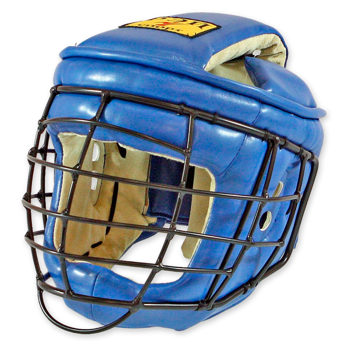 Шлем с маской для АРБ ТИТАН-2, синий Рэй Спорт