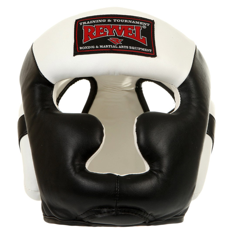 Шлем  REYVEL Муай Тай, черный/белый