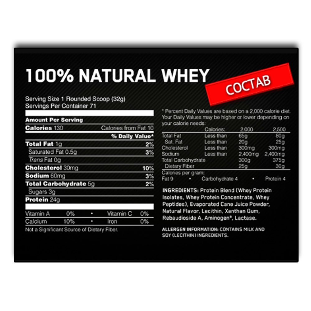 Optimum Nutrition 100% Natural Whey Gold Standard (863 г.)