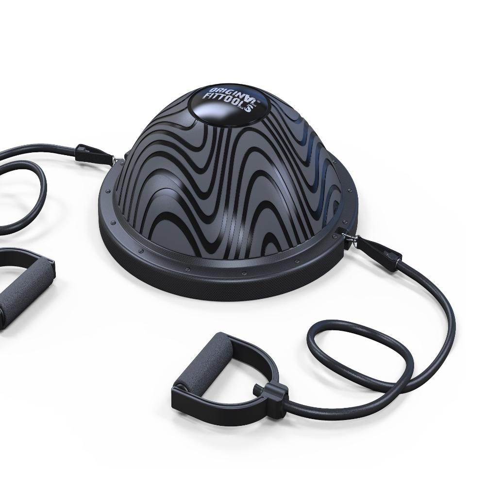 Полусфера гимнастическая надувная R3 с эспандерами и насосом Original Fittools