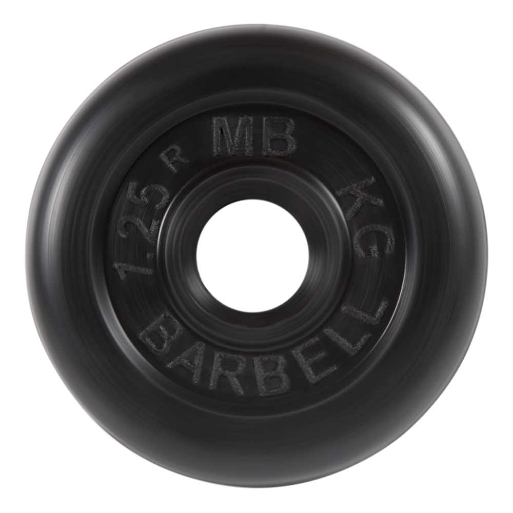 Диск черный обрезин.  D-26/1,25кг Barbell
