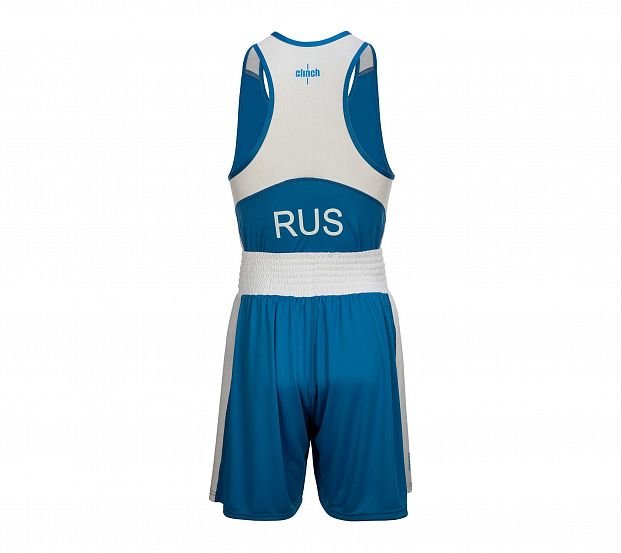  Форма боксерская синяя Clinch Competition ФБР (майка боксерская, трусы боксерские)