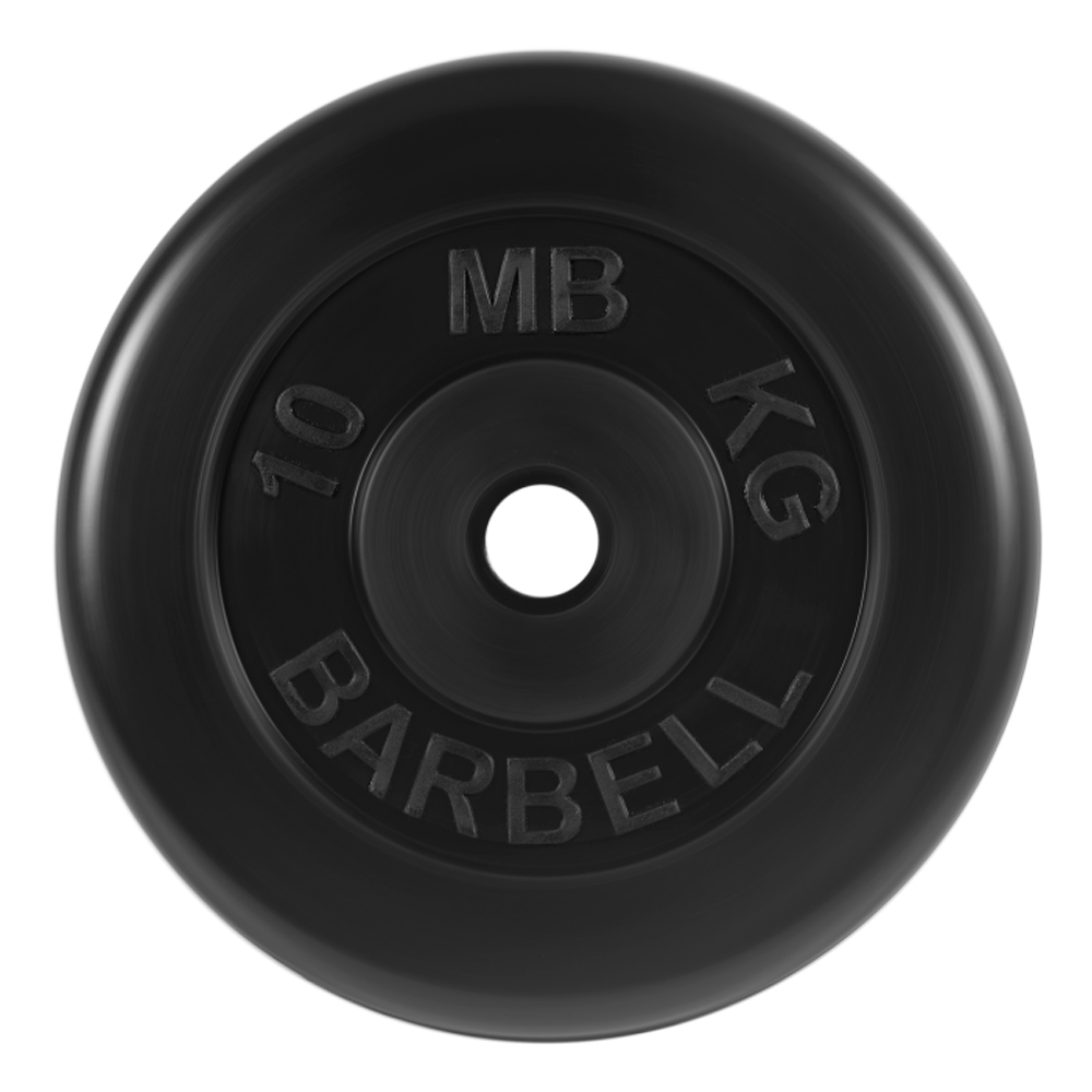 Диск черный обрезин.  D-31/10 кг Barbell