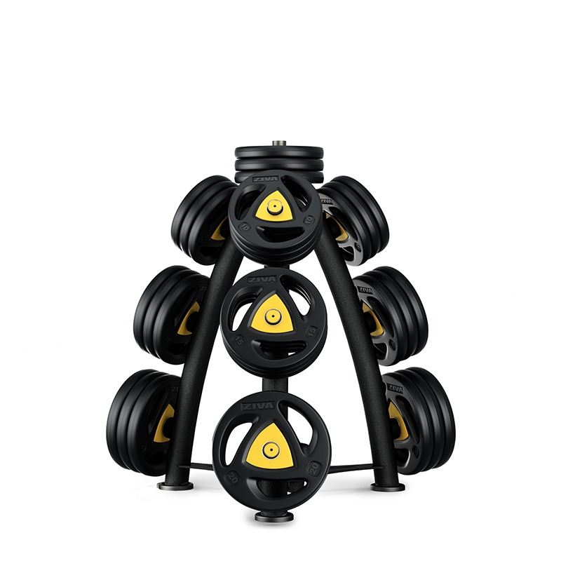 Стойка для дисков со стаканом для грифов