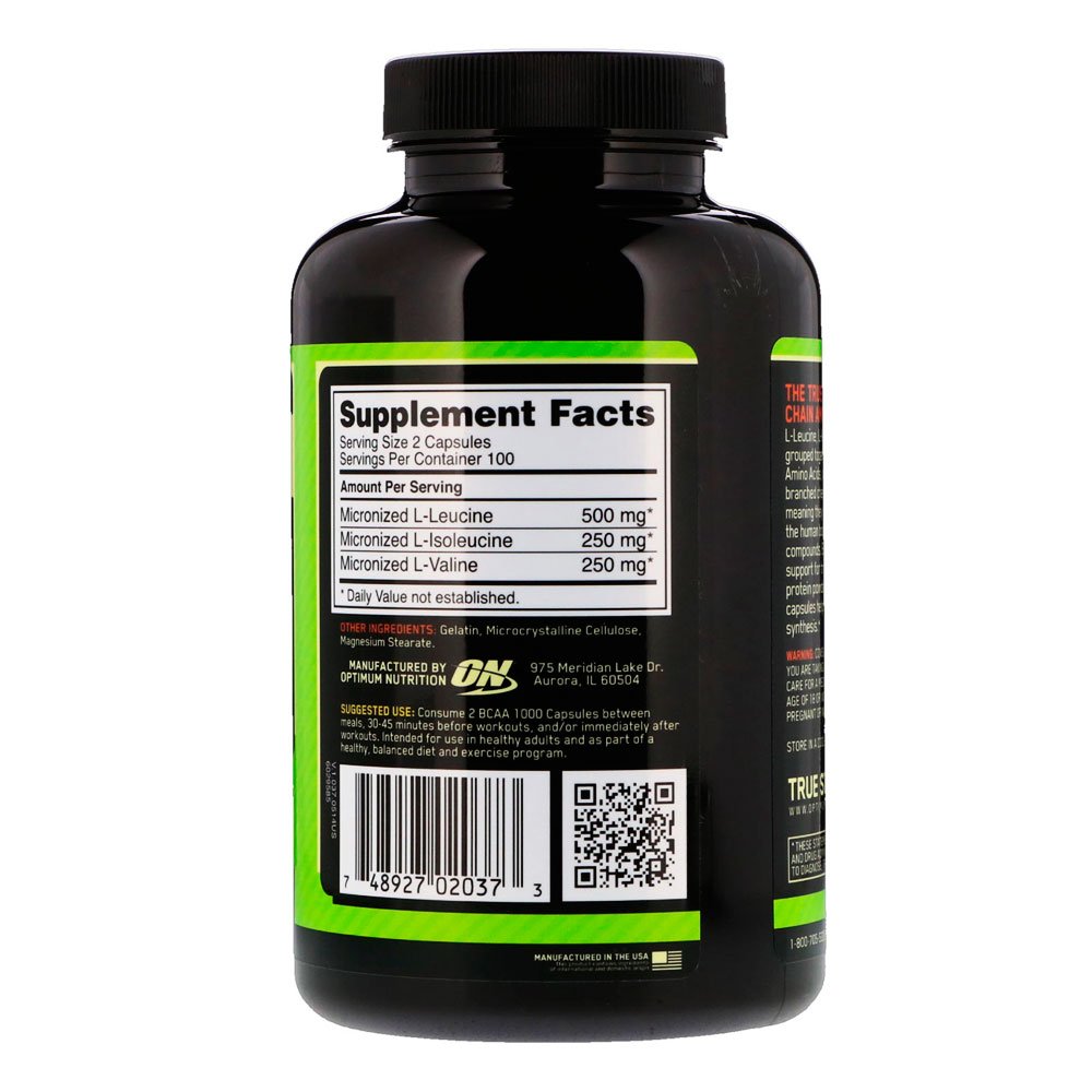 Optimum Nutrition BCAA 1000 (200 капс.)