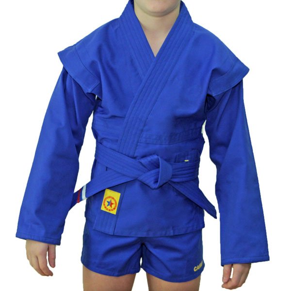 Куртка для борьбы Самбо Синяя (облегченная)