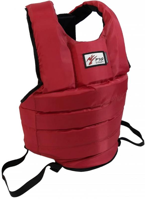 Жилет защитный для единоборств ЧЕРЕПАХА-1 Рэй Спорт, красный (L)