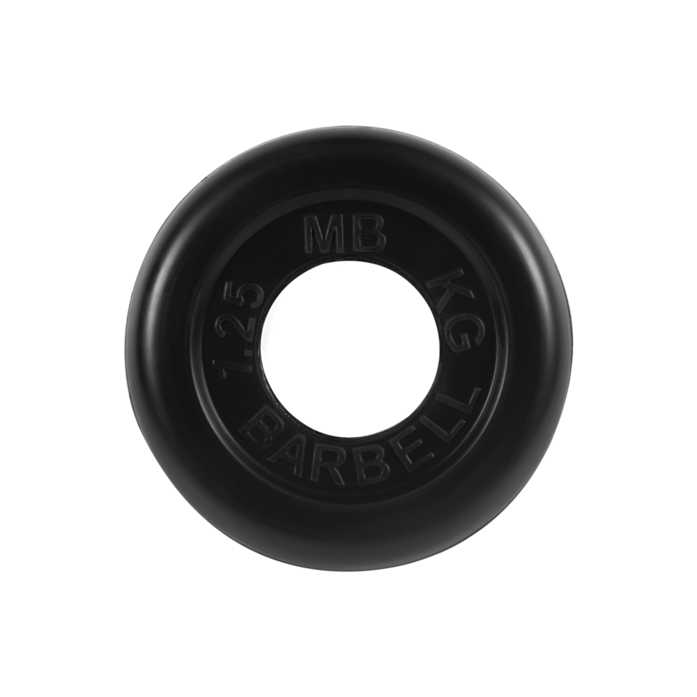 Диск черный обрезин.  D-50/1,25 кг Barbell
