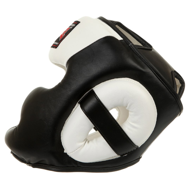 Шлем  REYVEL Муай Тай, черный/белый
