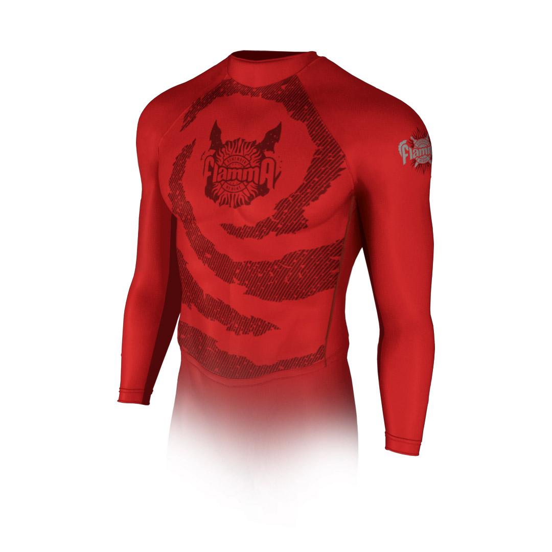 Рашгард с дл.рукавом FLAMMA Inferno красный