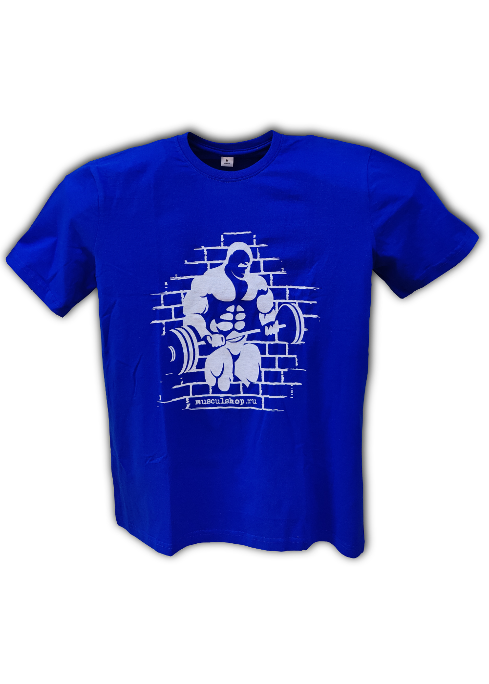 Футболка Мускул Шоп синяя