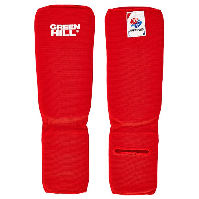 Защита голень-стопа FIAS approved Green Hill, красная
