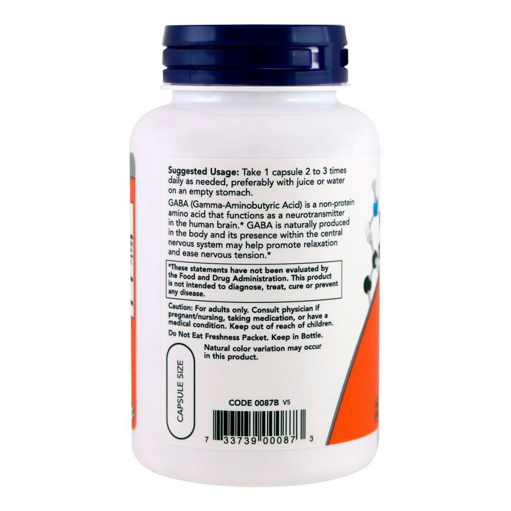 NOW GABA 500 мг. (100 капс.)