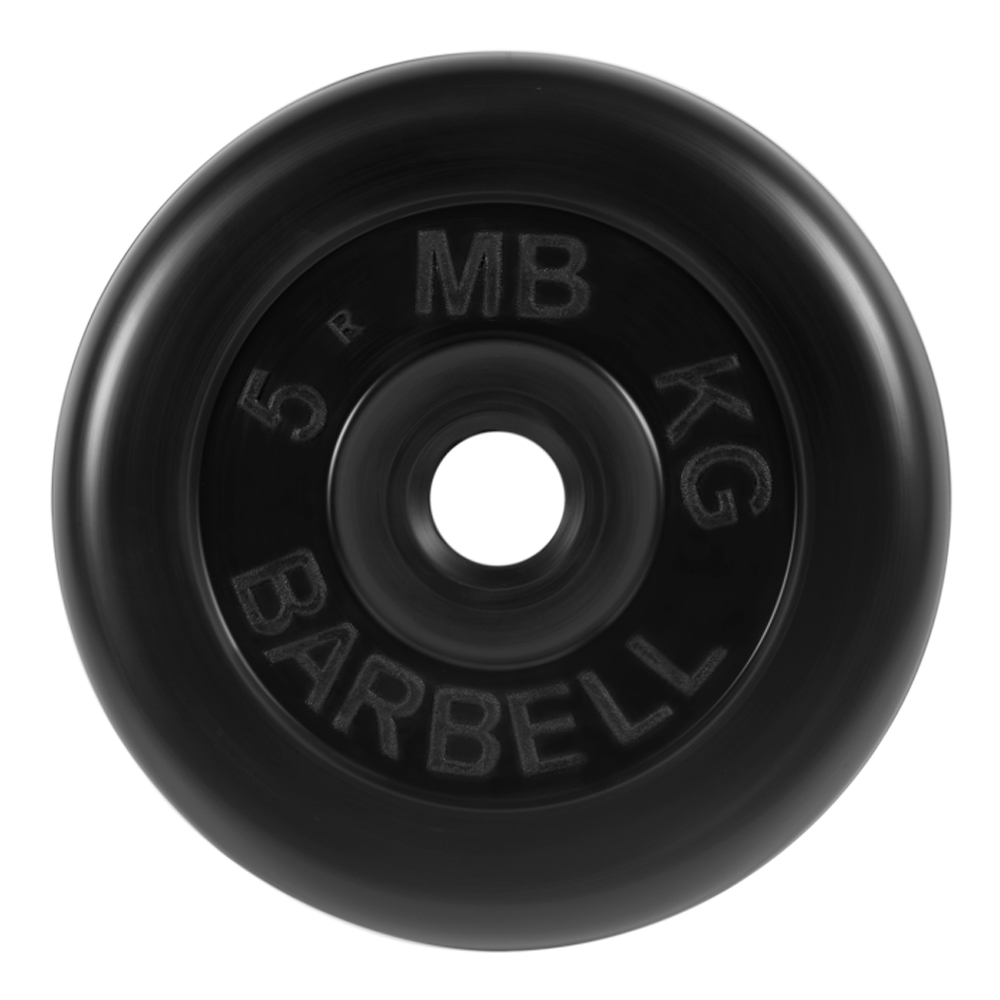 Диск черный обрезин.  D-31/5 кг Barbell