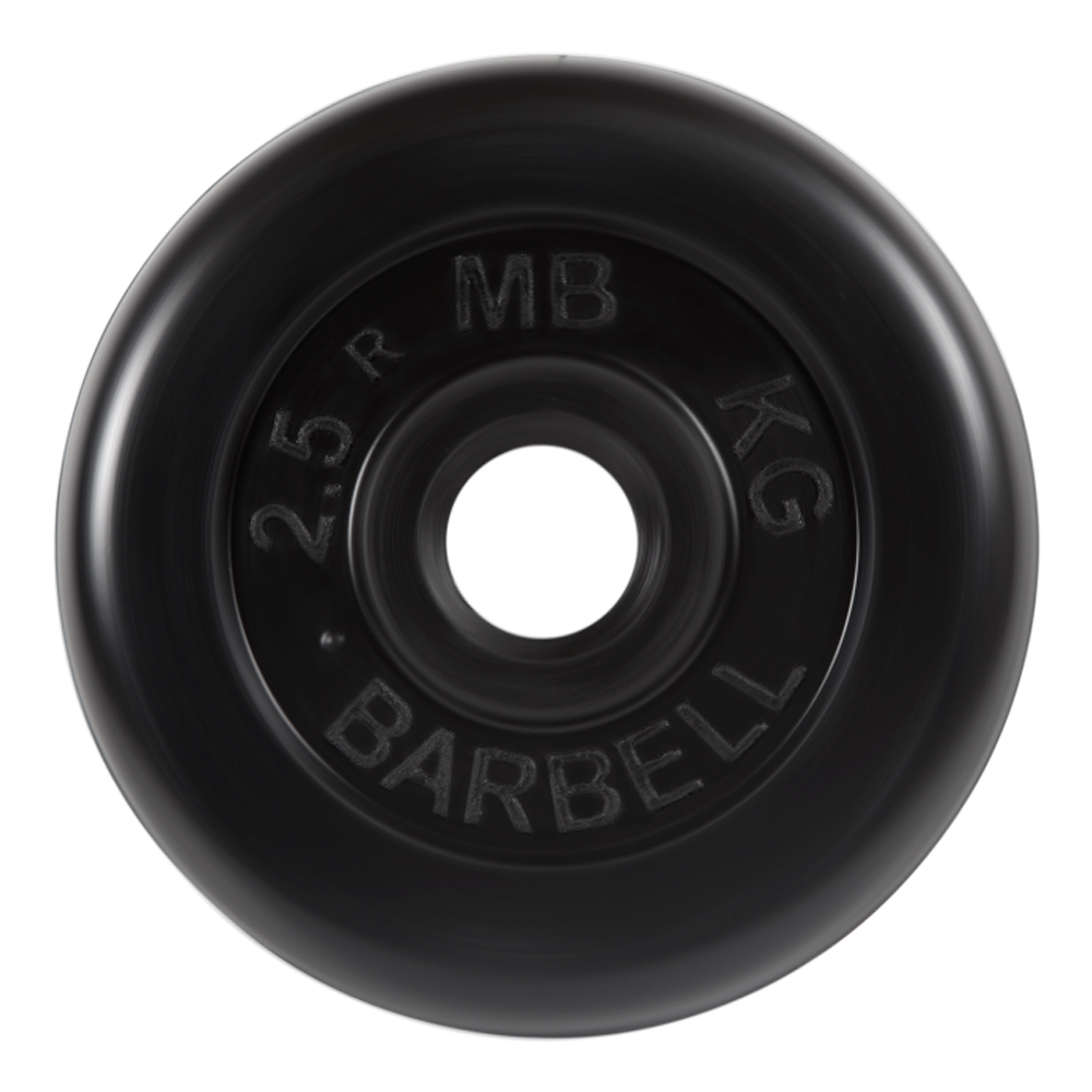 Диск черный обрезин.  D-26/2,5кг Barbell