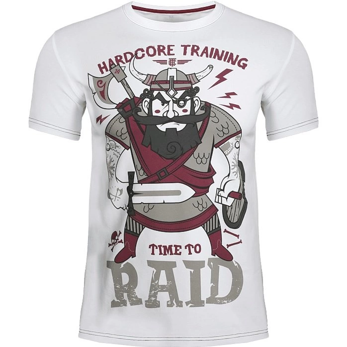 Футболка Hardcore Training Time To Raid White 