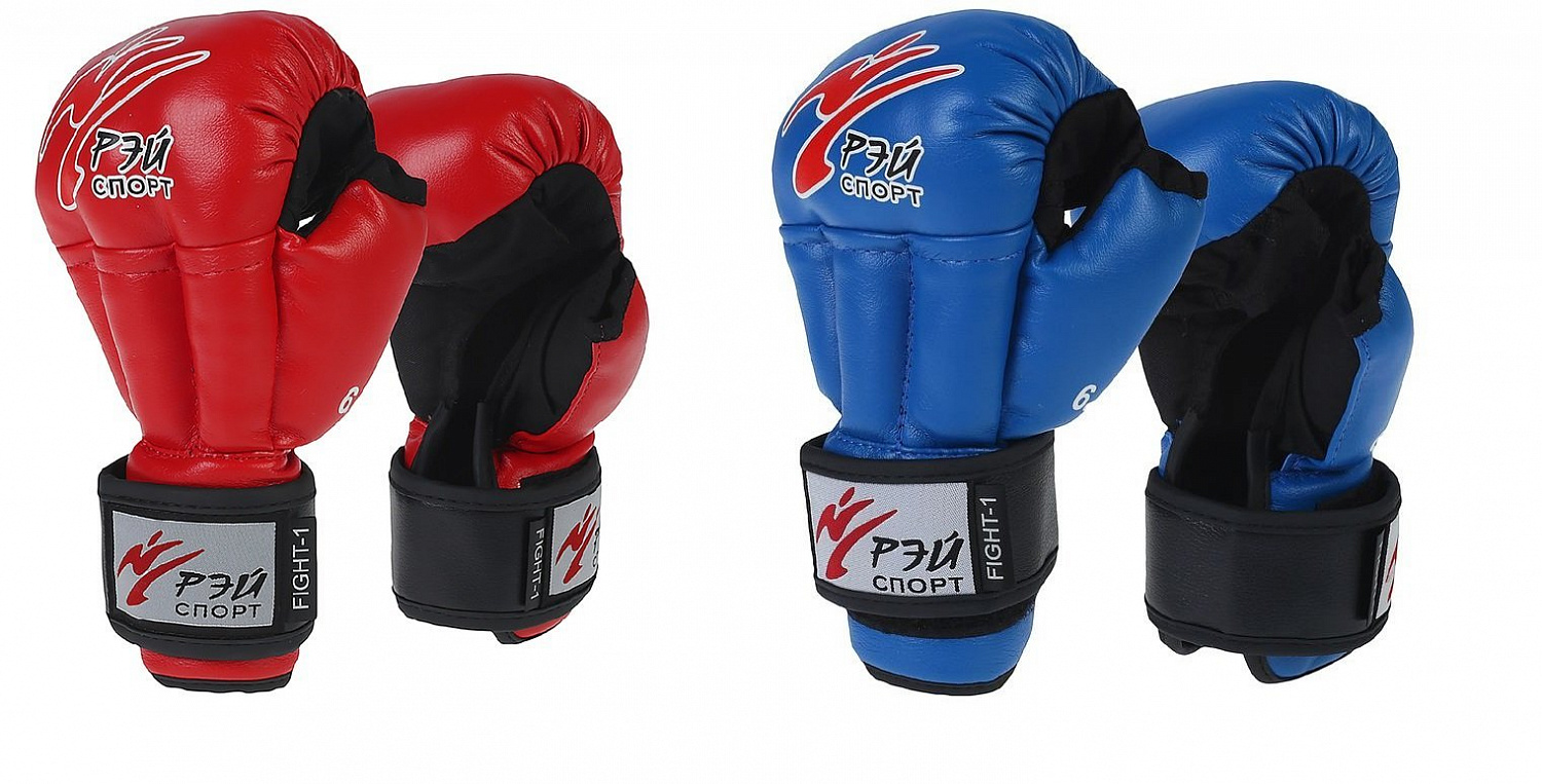 Перчатки для рукопашного боя FIGHT-1  8oz  ИСКОЖА Красный